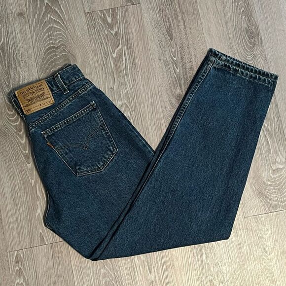Levi's 550 Vintage 80s Orange Tag USA Relaxed Fit Blue Straight Jean Classic 33 - Picture 5 of 15